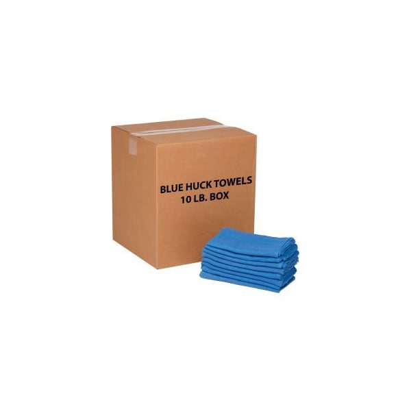 Monarch Brands 100% Cotton Blue Huck Towels 10 Lb. Box N010-C67*10 - main